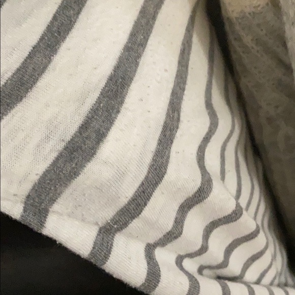 J.Crew Artist T Gray and White Striped long sleeve - Picture 5 of 5